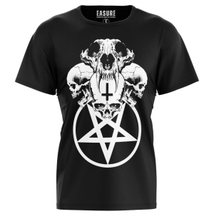 Gothic T-Shirt Skull Pentagram