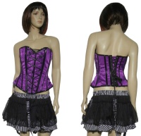 Corsett Latexstreifen Satin purple Corsett Latexstreifen Satin purple