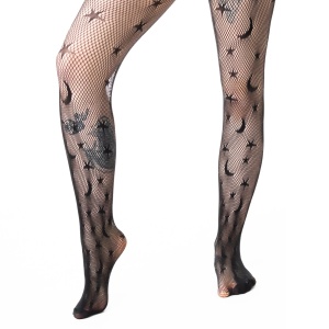 Netzstrumpfhose mit Sternen und Monden Netzstrumpfhose mit Sternen und Monden