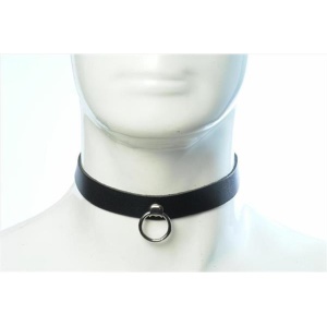 Lederhalsband mit Ring