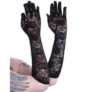 Spitzenhandschuh lang