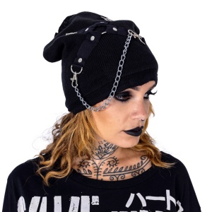 Beanie mit Ketten Chemical Black