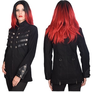 Uniformjacke Damen Army Jacket Black Pistols