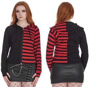 Kapuzenjacke gestreift mit Katzenohren