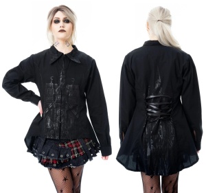 Bluse Gothische Motive