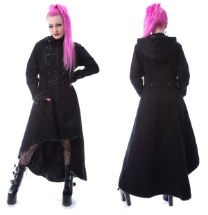 Damen Mantel im Uniform Stil Chemical Black