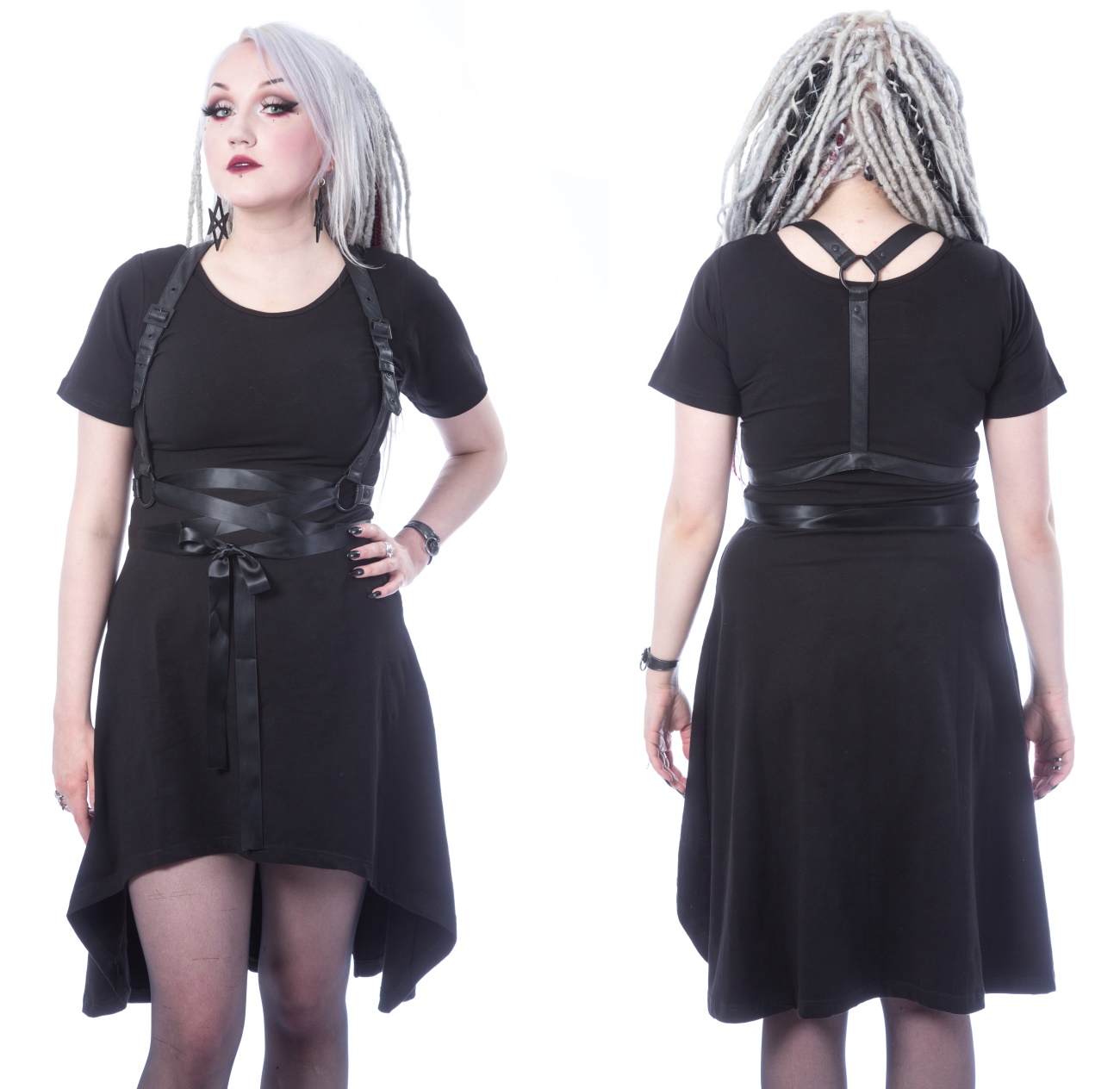 T-Shirt Kleid mit Harness Vixxsin