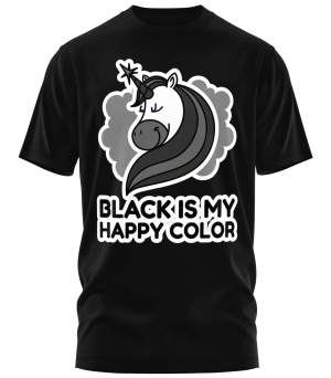 Easure T-Shirt Black is my happy Color