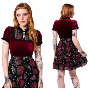 Victorian Top burgundy