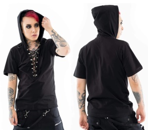Gothic T-Shirt mit Schnürung