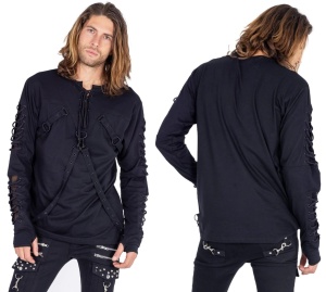 Longsleeve mit Bondagebändern