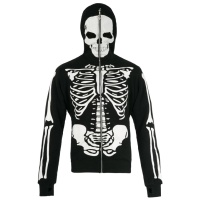Full Zip Hoodie Skelett Jacke Jawbreaker