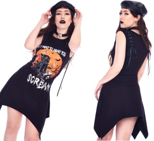 Zipfel Dress Scream Graveyard Cat Jawbreaker