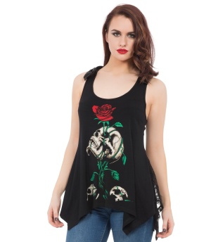 Top Skull Roses Jawbreaker