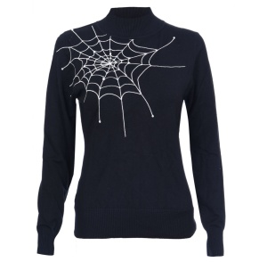 Pullover Acid Doll Spinnenetz Voodoo Vixen