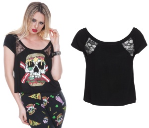 Kurzshirt Crop Top Skull Jawbreaker