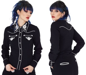Westernhemd Damen Rockabilly Shirt