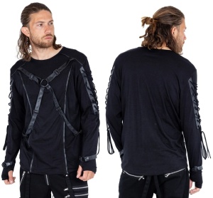 Longsleeve mit Schnürung und Riemen