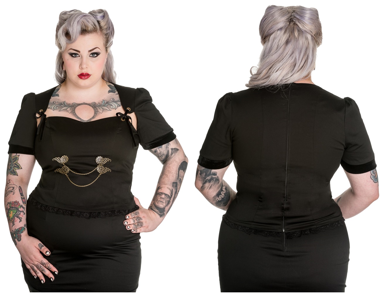 Lorena Top Steampunk Top Übergrösse Spindoctor