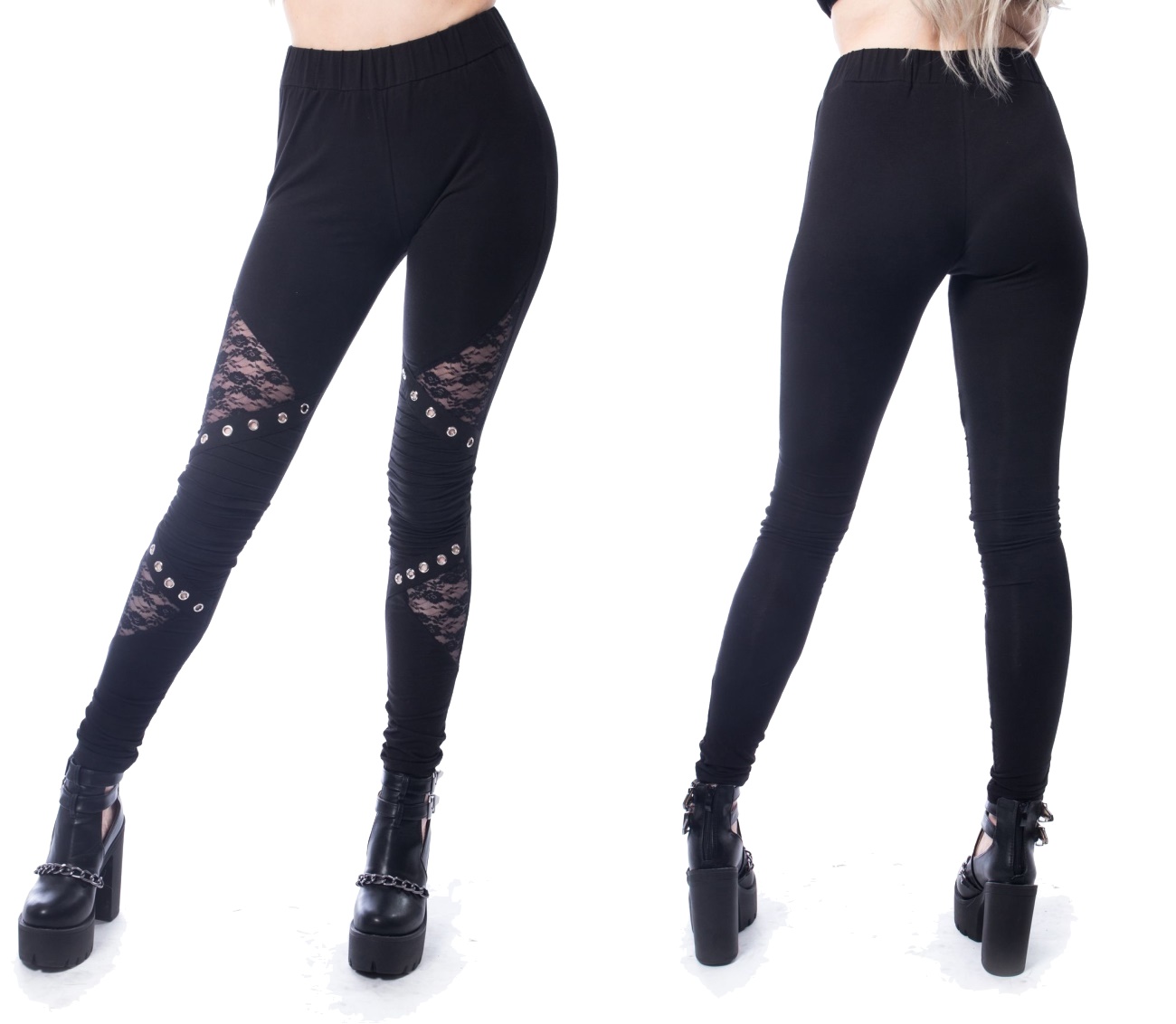 Leggings mit Spitzeneinsatz Vixxsin