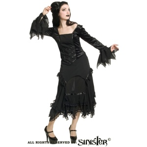 Gothicbluse Samt Sinister