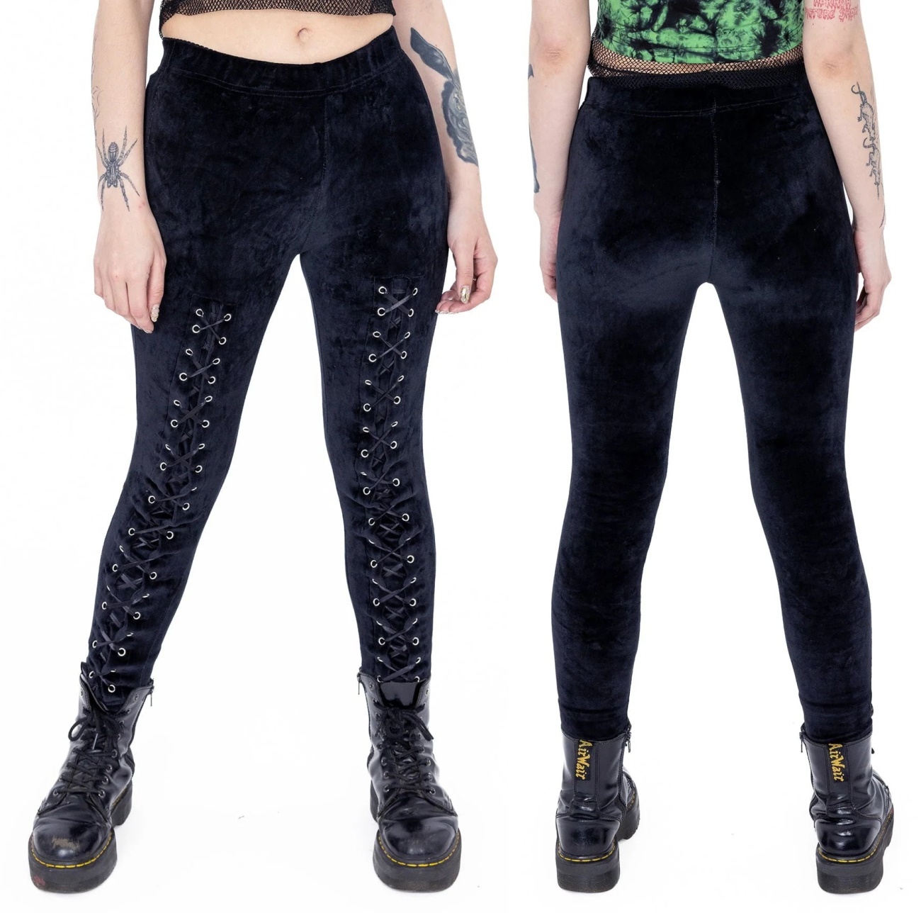 Leggings Samt Poizen Industries - Poizen Industries Girlhosen & Leggings -  Gothic Onlineshop - Gothic Punk Rockabilly Shop Gothicshop - Details -  TaylaLeggings Kleidung