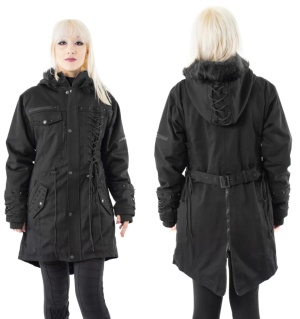 Parka mit Nieten und Schnürung
