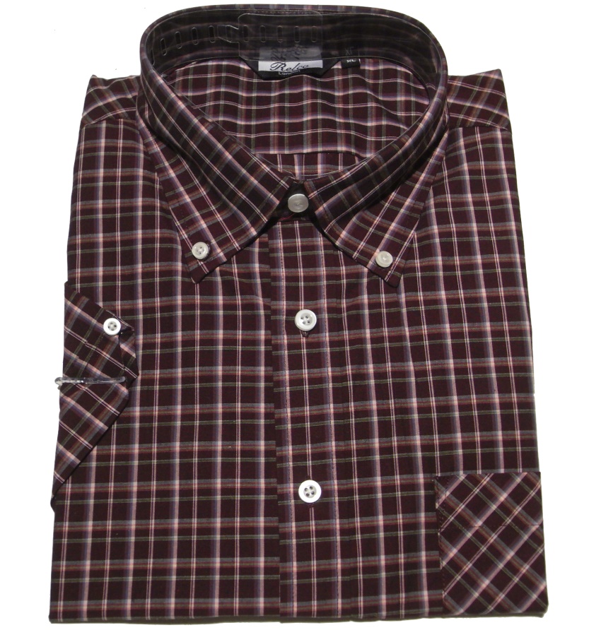 Relco London Button Down Kurzarmhemd