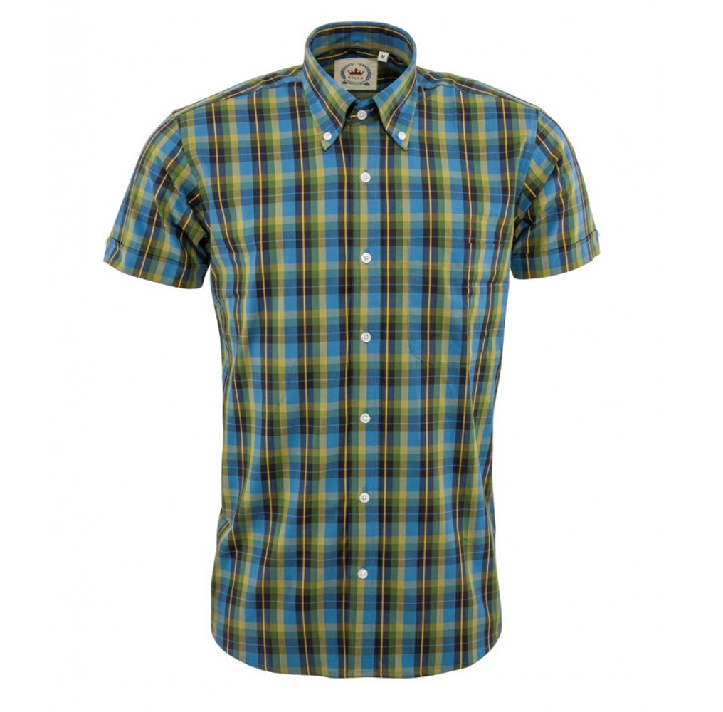 Relco London Button Down Kurzarmhemd