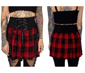 Minirock schwarz/rot tartan