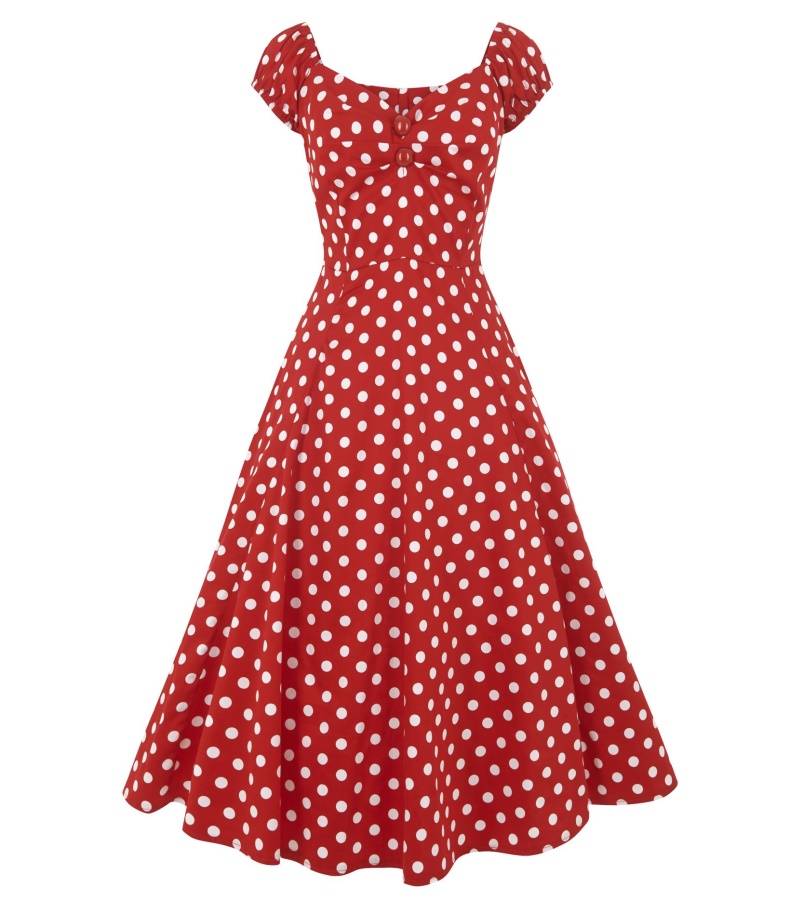 Petticoatkleid/Rock n Roll Kleid Dolores Doll gepunktet Collectif 