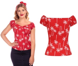 Dolores Top 50iger Jahre Collectif Palmenprint