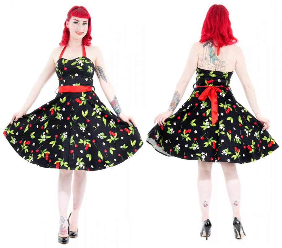 Rock n Roll Kleid Kirschen Plussize H&R London