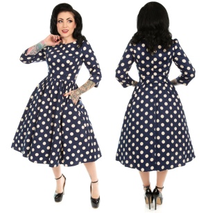 Rockn Roll Kleid Milana Polka Dot bis Plussize