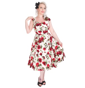 Rockn Roll Kleid Ditsy Rose H&R London Plusize