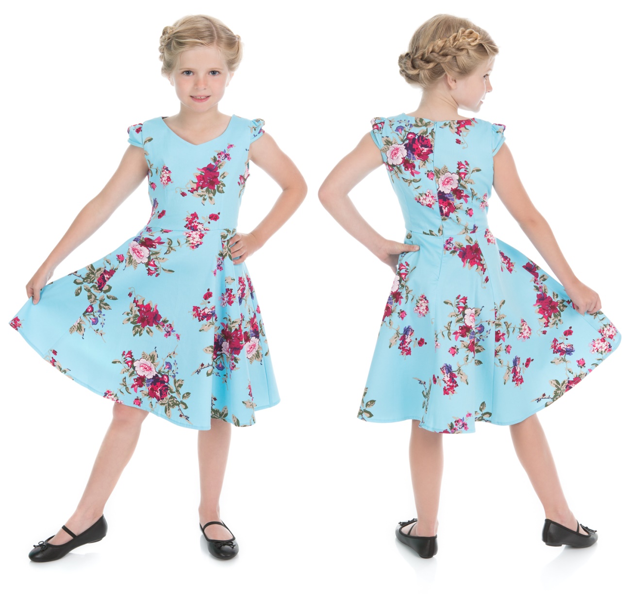 Kinder Rock n Roll Kleid Royal Ballet Tea Dress - Heart&Roses Kinder