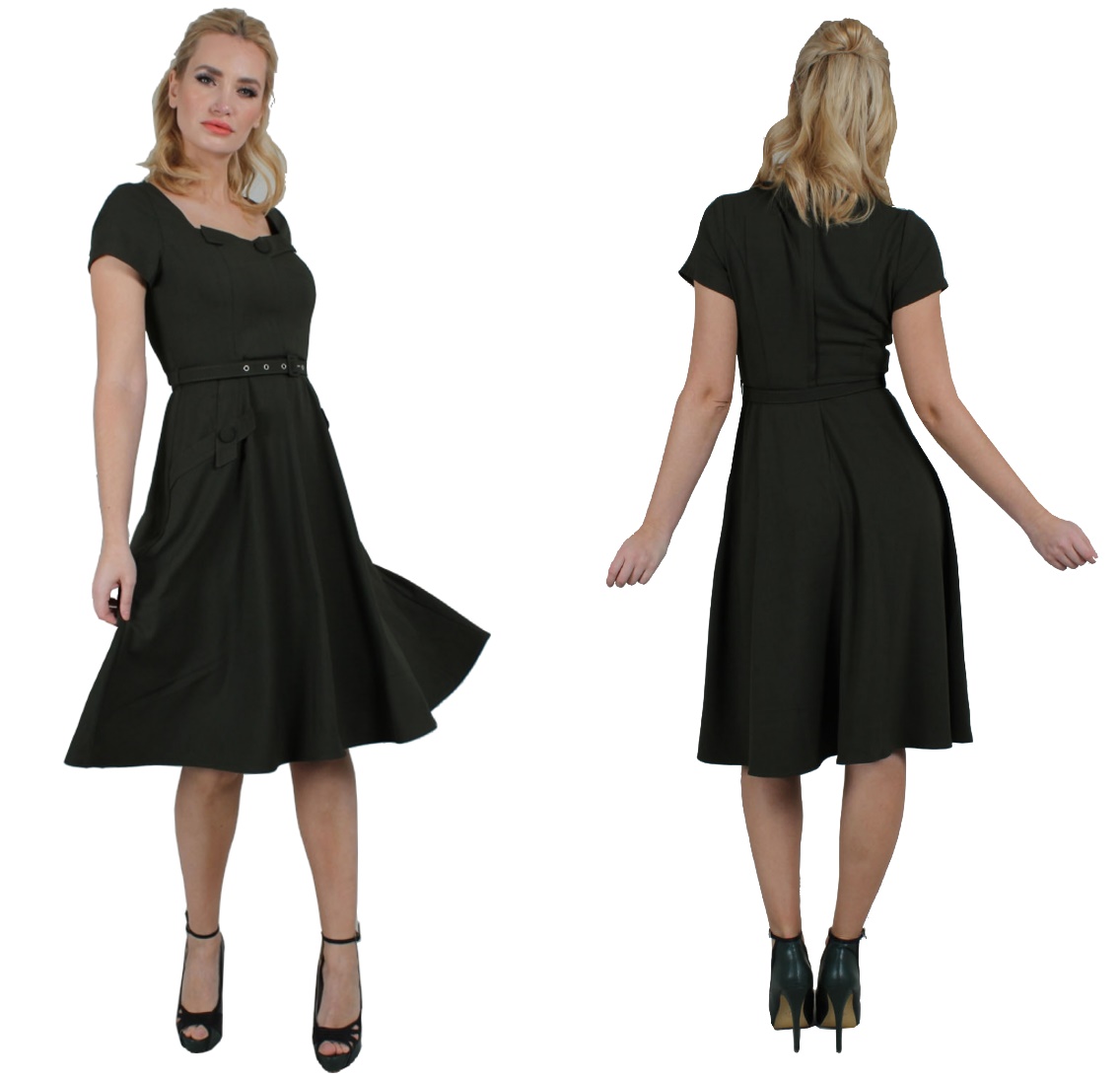 Swing Dress moosgreen Voodoo Vixen