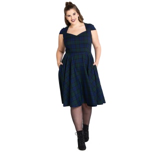 Aberdeen Dress Rockn Roll Kleid tartan Kleid Hellbunny