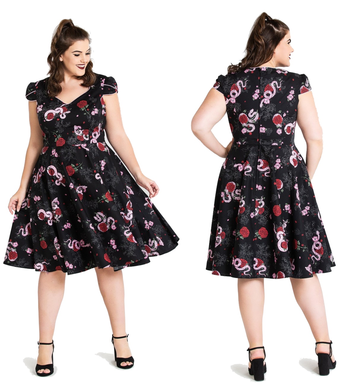 Swingkleid im Stil der 50iger Jahre Hellbunny bis Plussize