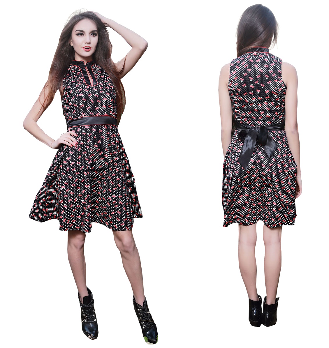 Damen Rockabilly Kleid Geisha 