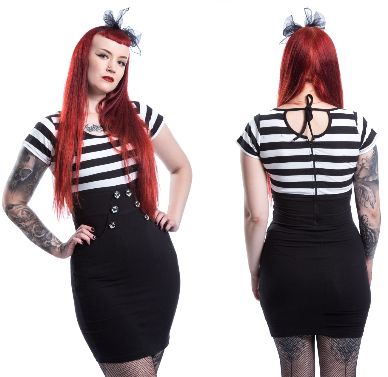 Pencil Dress Matrose Rockabella