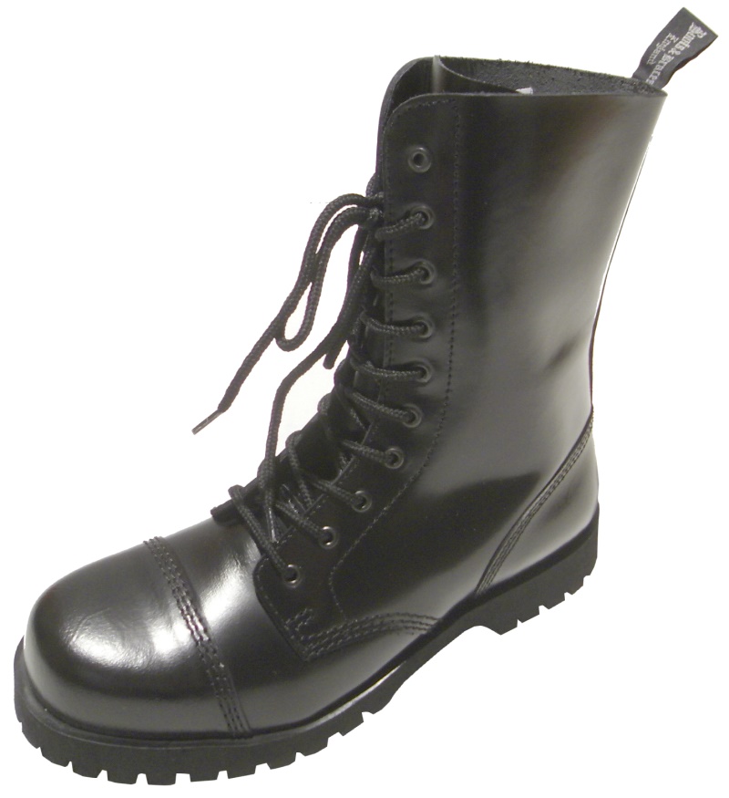 Boots & Braces 10-Loch Stiefel Rub-Off-Stahl-Gothic-Metal-Biker-unisex 